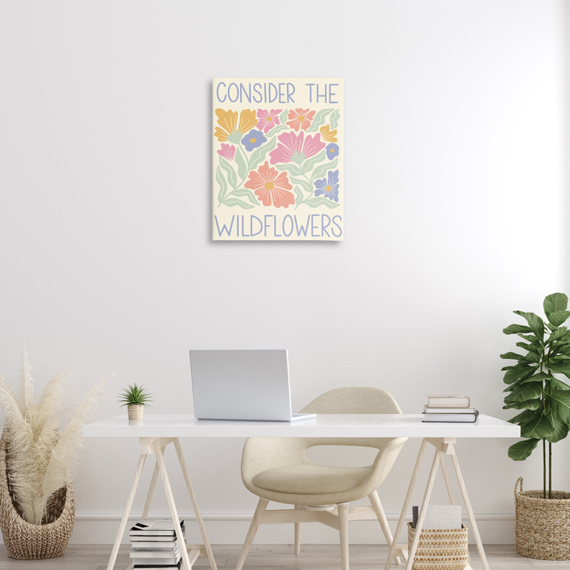 «Keep The Wildflowers», art mural sur toile, par Taylor Shannon Designs, H 30 po x l 24 po