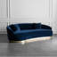 Canapé simple bleu foncé de 82,6 po