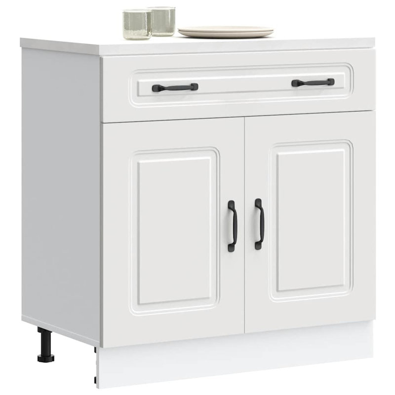 Kitchen Base Cabinet Kalmar Engineered Wood, White