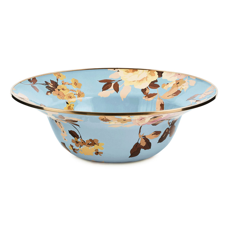 Wild Rose Serving Bowl, Slate