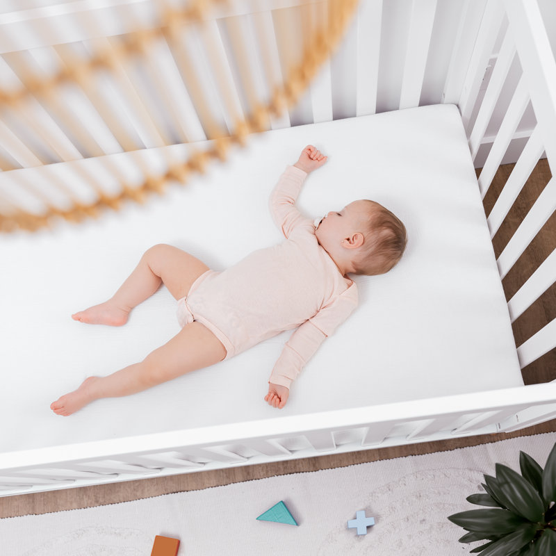 White Muslin Cotton Fitted Crib Sheet for Toddler Mattress