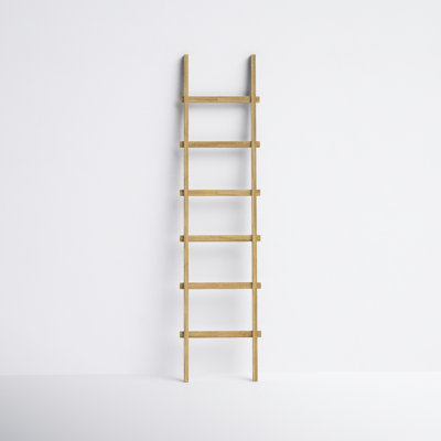 Rustic 6ft Tall Blanket Ladder, Decorative Freestanding Ladder For Storage - 19" x 2" x 76"
