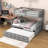 Figueredo Twin Over Full Bunk Bed with Built-In Ladder , Trundle Bed Included-2023794918