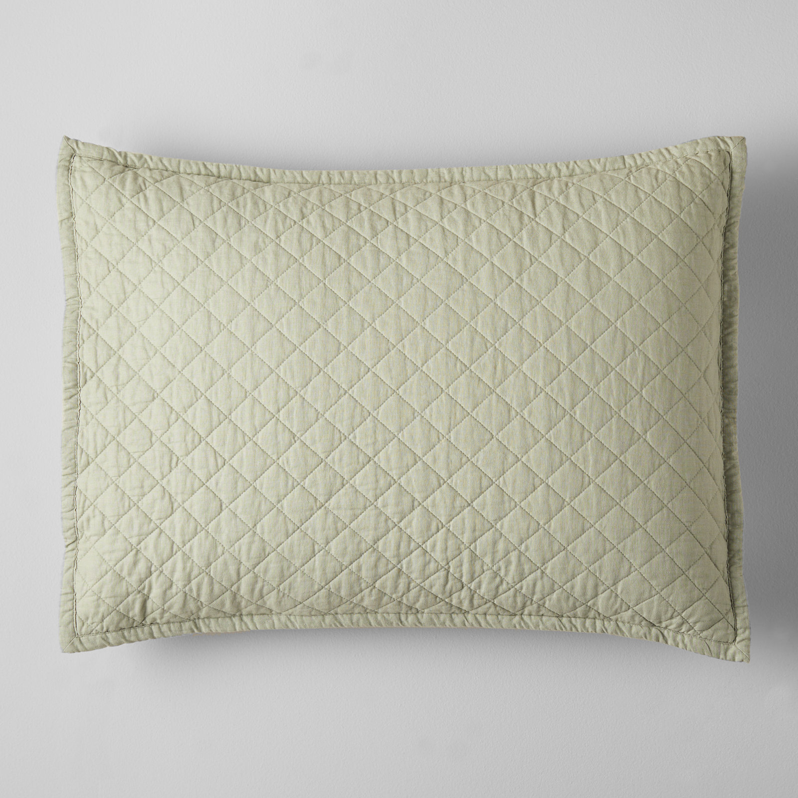 Jeffen Linen Blend Sham Set, King, Sage