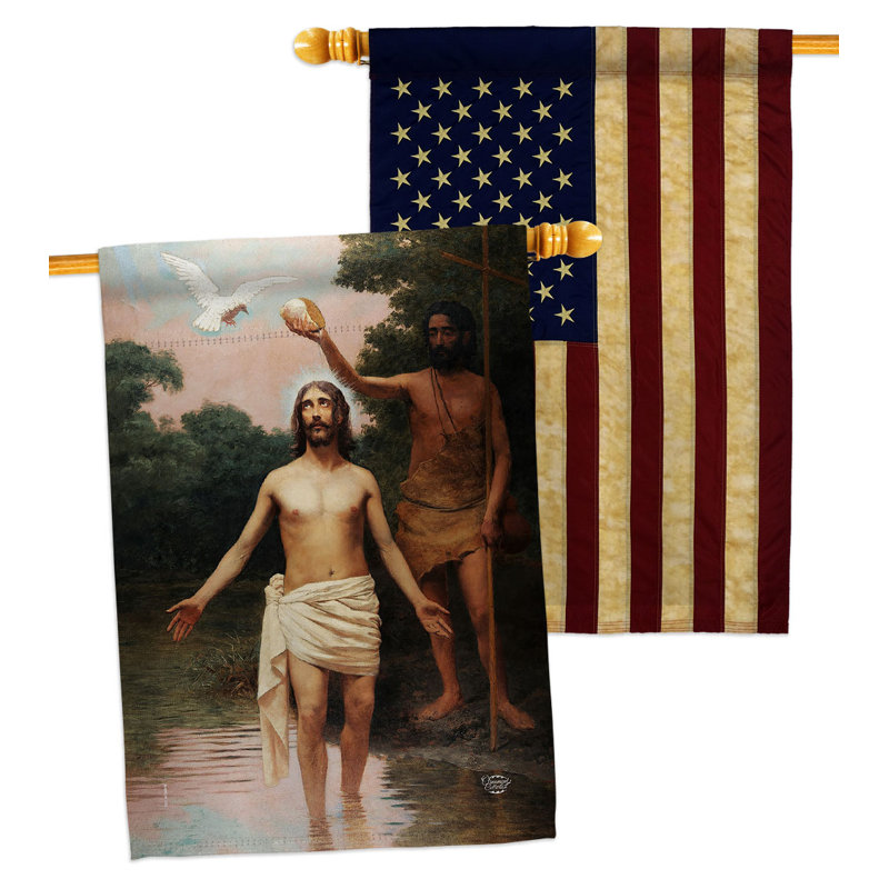 Drapeau de maison en polyester 40 x 28 po à 2 côtés