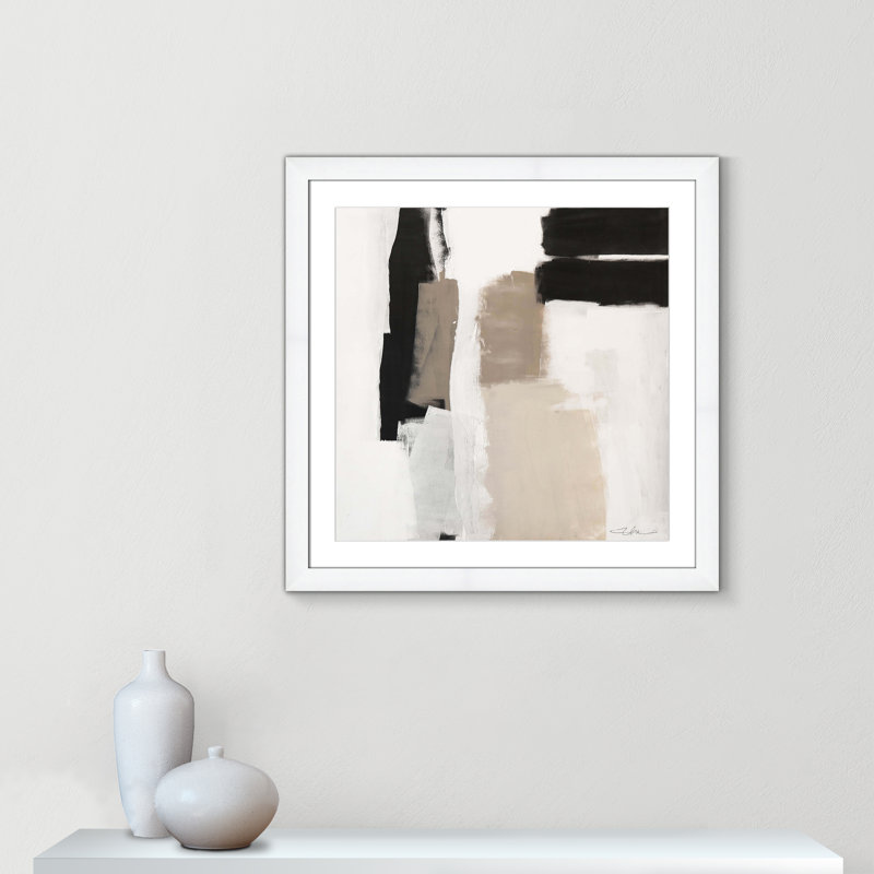 «Earth Scapes II-A» par Casa Fine Arts, H 29 po x l 29 po x P 1,25 po, Encadrement cubique blanc