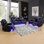 3 Piece Power Reclining Faux Leather With LED Light Living Room Set