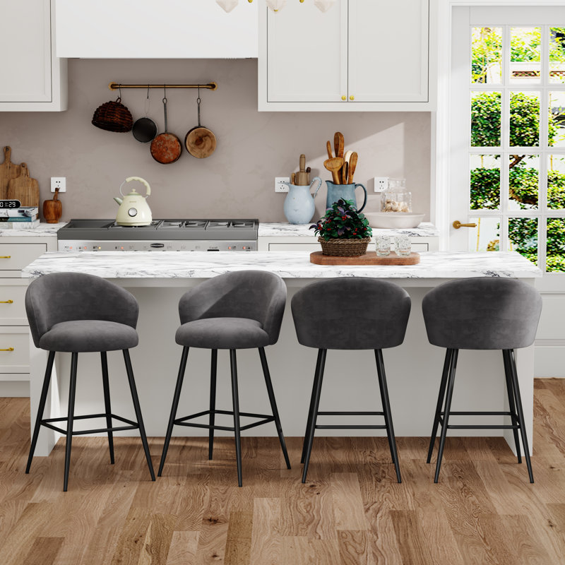 Latitude Run Upholstered Counter Stool Set of 4