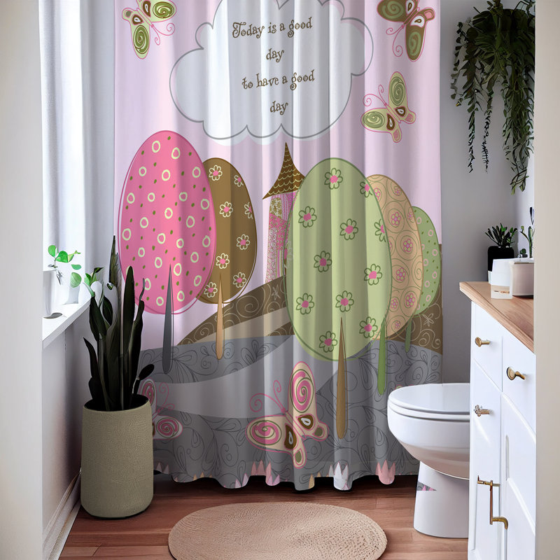 Abstract Shower Curtain, 93" H x 70" W