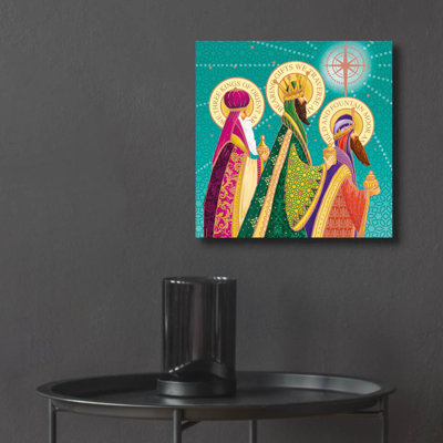  Art mural en verre «Kings», par Elle Media Group, 12 po x 12 po