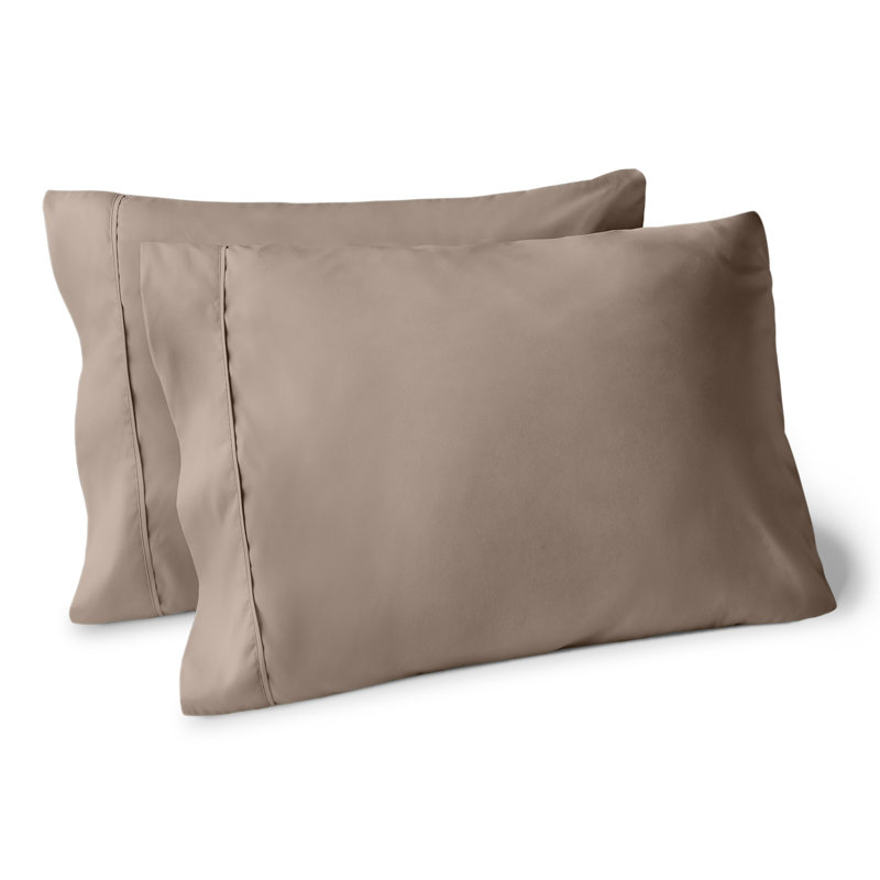 Soft Microfiber Pillowcase Set, Taupe, 2 Standard Pillowcases