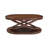 Wood Oval Coffee Table with Open Storage-818556597