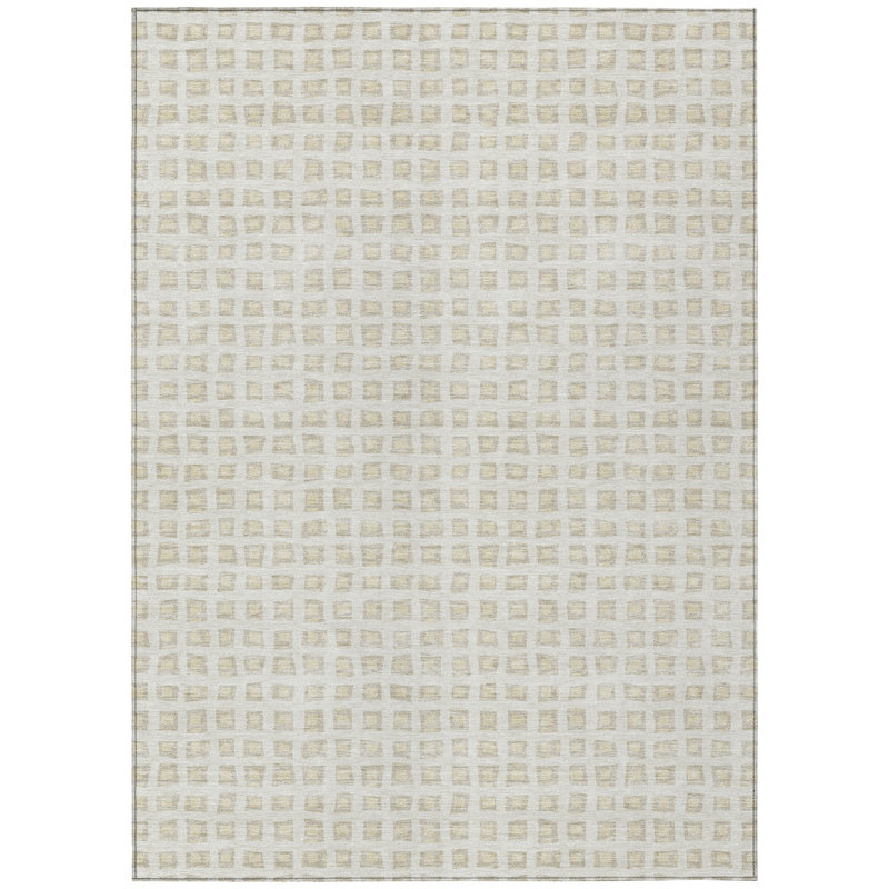 Machine Washable Indoor/Outdoor Chantille ACN727 GeometricRug, Teal, 8' x 10'