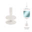 Sculptural 5" Glass Candle Holder - Modern Tabletop Candle Holder with Rounded Accent Base-1454660922