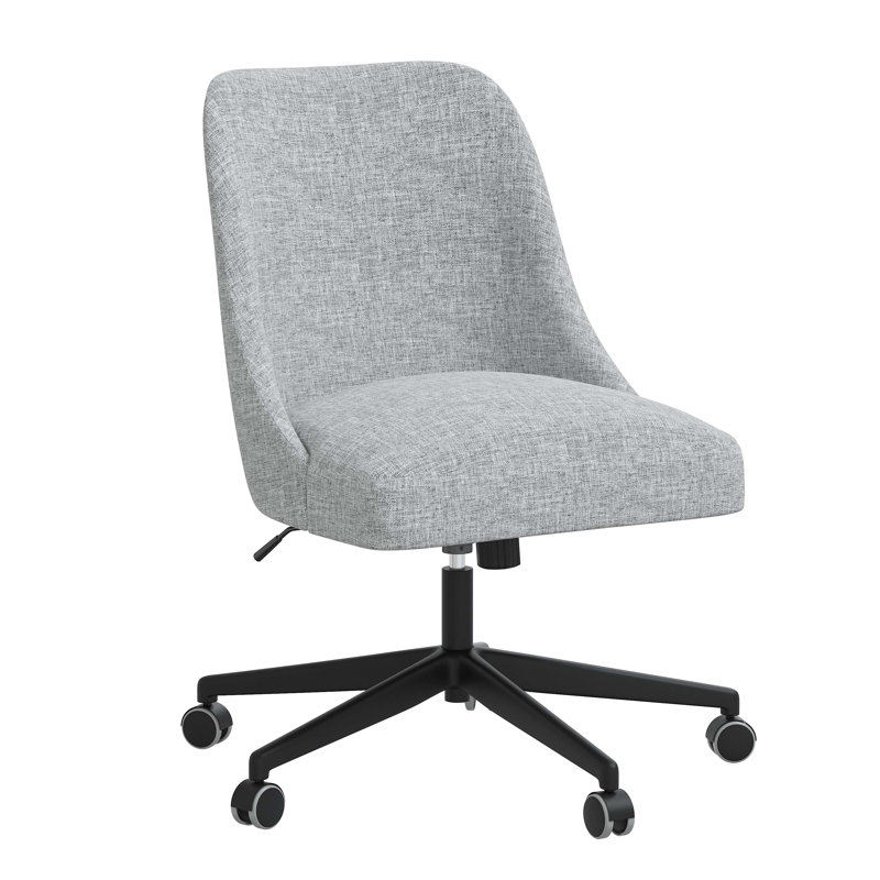 Chaise de bureau Acosta, Lin texturé pierre ponce Zuma