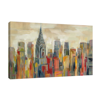«Manhattan - The Chrysler Building» par Silvia Vassileva, reproduction sur toile tendue