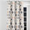 Rideaux abstraits pour chambre à coucher - Rideau à œillets noir Boho Tribe Marks - 1 panneau