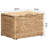 Heavy-duty Water Hyacinth Wicker Storage Trunk with Metal Frame