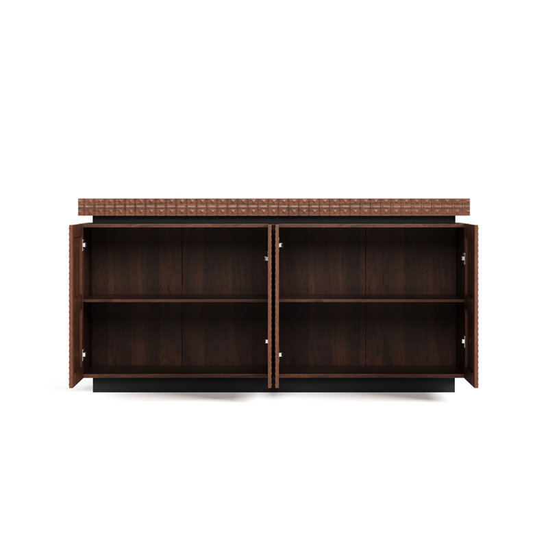 Armoire de rangement moderne en bois avec conception à double fonction et compartiments cachés pour une vie organisée