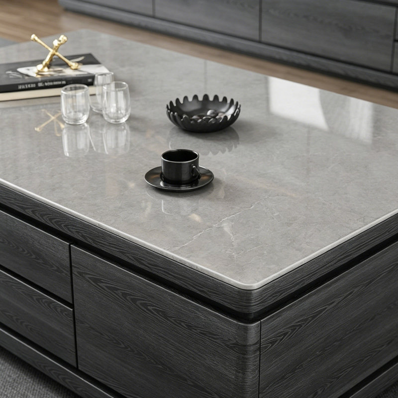 Tafa, H 19,68 po x l 59,05 po x P 33,46 po, Gris clair / gris foncé