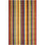 Tapis jaune en laine rayé fait à la main Frann-20944170