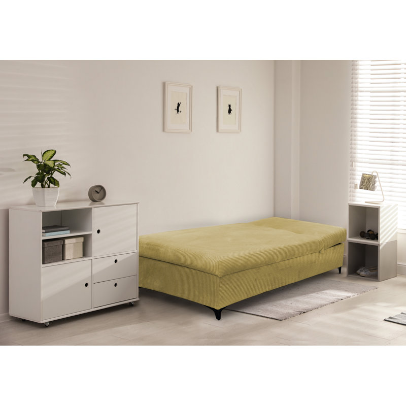 Obla Upholstered Chaise Lounge, Yellow