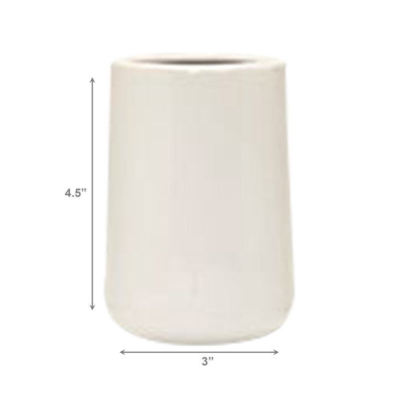 Porte-brosse à dents en céramique Haight - blanc - ensemble de 2, Blanc