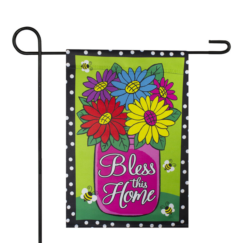 Drapeau «Bless this Home», H 18 po x l 12,5 po