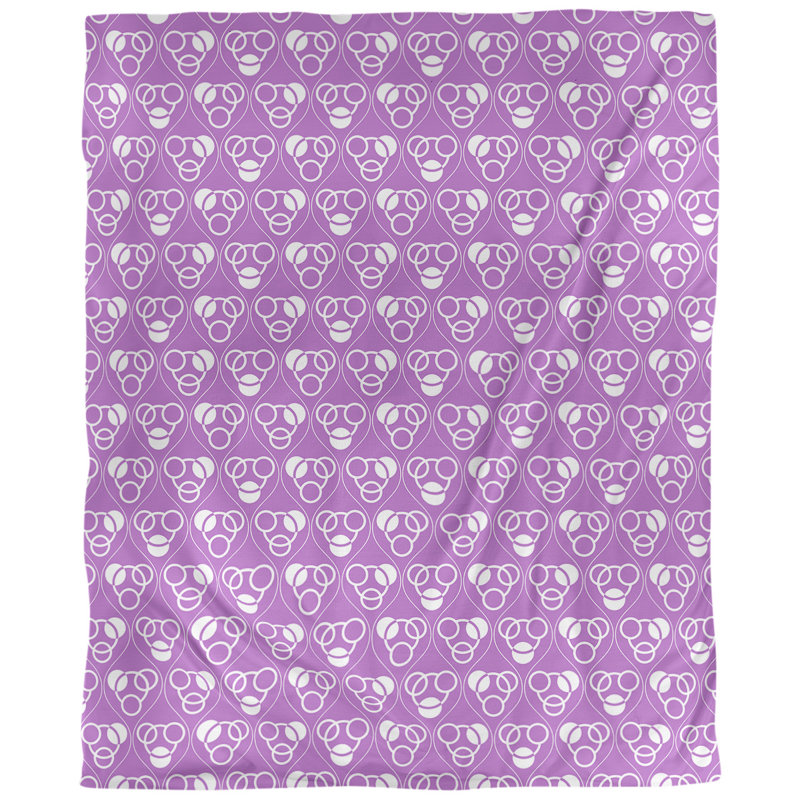 Tissu de cercles et d’ondulations, Violet, L 58 po x l 36 po, Sergé de coton