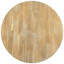 Table de style rustique aux bords arrondis - Table de salle à manger ronde en bois naturel texturé, extensible avec une rallonge de 40 cm, robuste pour 6 personnes