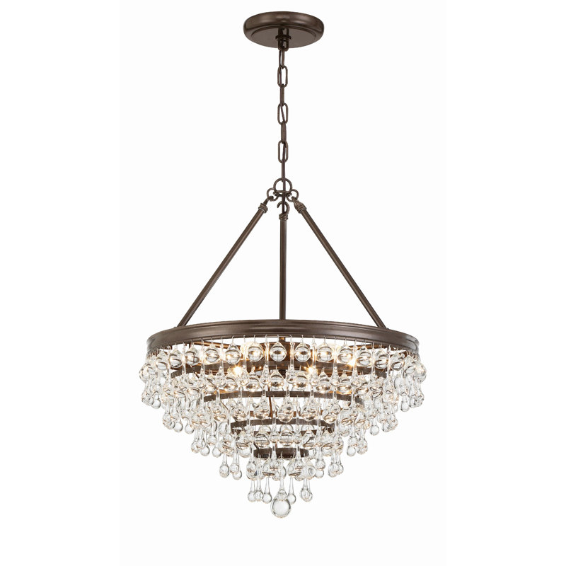 Freddy 6 - Light Dimmable Tiered Chandelier, Vibrant Bronze