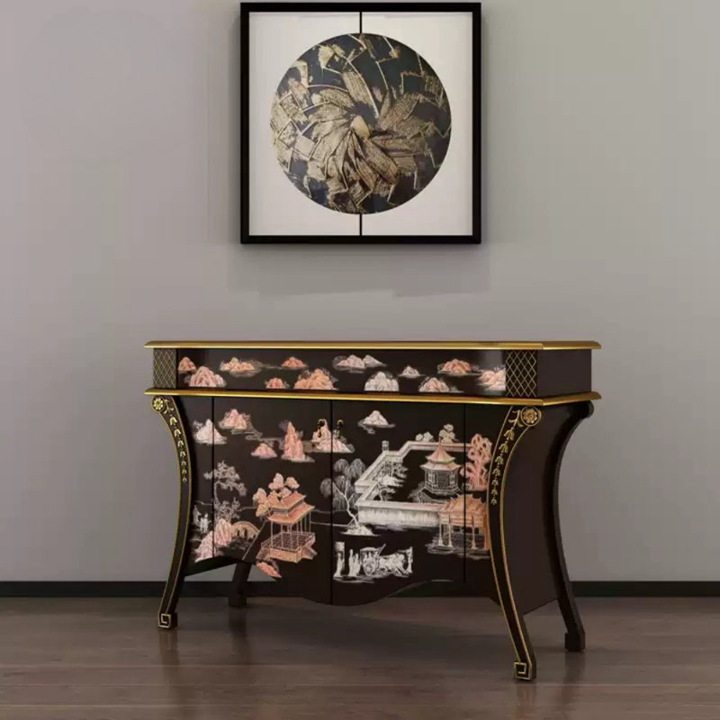 Hand-Painted Porch Cabinets