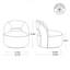 Fauteuil d'appoint pivotant 32 po Denison-120232347