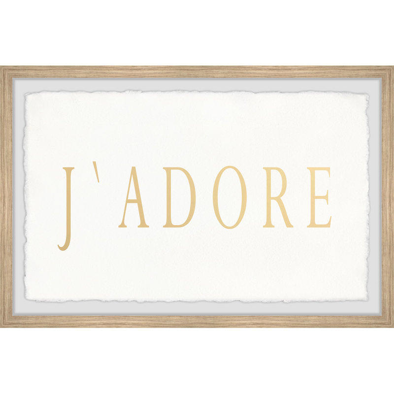 J'Adore by Marmont Hill - Single Picture Frame Print, 38 cm H x 45 cm W