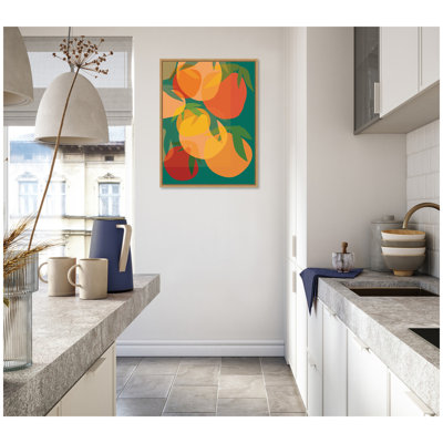 «Spring Citrus 2» par Alicia Bock, reproduction d'art sur toile encadrée
