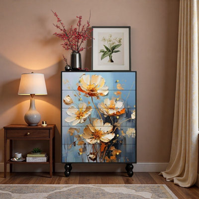 French Retro Painted Style Accent Chest
