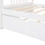 Lit de jour avec lit gigogne simple de couleur blanche, bois massif pour lit gigogne polyvalent, chambre à coucher robuste et style de zone