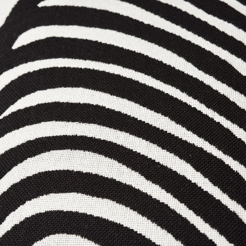 Coussin intérieur / extérieur Zebra Palm, Noir, 16 po x 16 po
