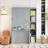 Full Size Murphy Bed with Desk and Bookshelf, Gray
