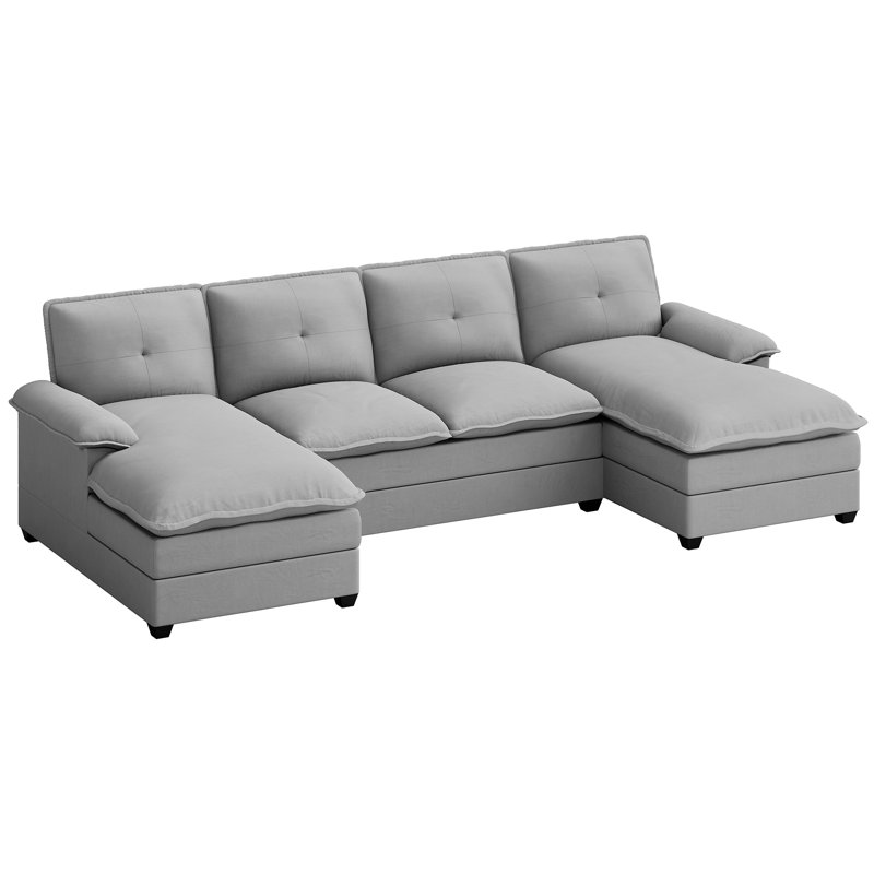 Canapé modulaire 3 pièces Mendham, Gris clair