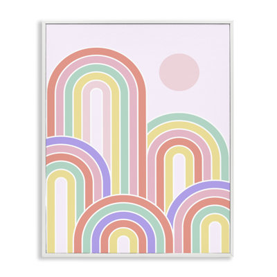 Pastel Rainbow Arches  Framed Giclee Art by Dominique Vari bk-064