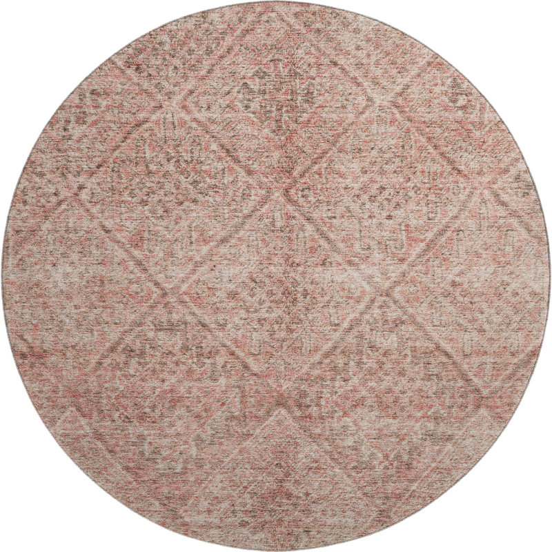 Premium Machine Washable Gurubaksh AMF1148 Moroccan Rug, Round 8'