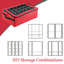 Tiny Tim Totes Ornament Storage Box, Red-1814344612