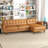 Allison Tan Leather Sectional Sofa