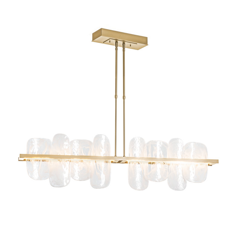 Vitre 1 - Light Kitchen Island Linear LED Pendant, Vintage Platinum