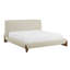Crosby Polyester Upholstered with Solid Oak Taupe Queen Bed-92362261