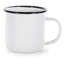 Rolled Black Rim Mug Set/4-1870558323