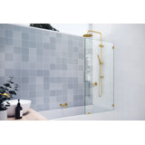 Vela 32 in. x 58.25 in. Frameless Single Fixed Bath Panel