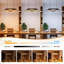 3-Light Black Dimmable LED Kitchen Island Pendant