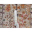 Tapis de couloir oriental blanc perle 2 pi 9 po x 11 pi 10 po en soie avec laine texturée noué à la main